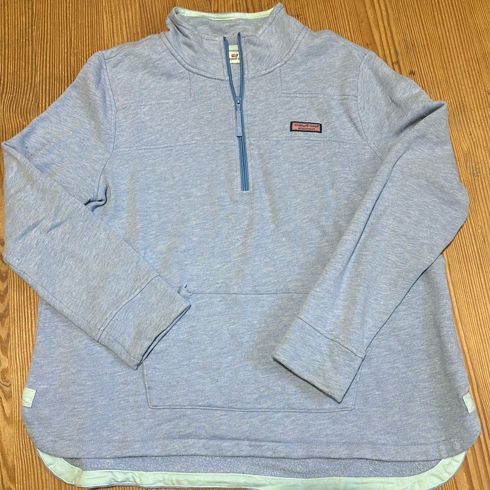 Vineyard Vines Light Blue Quarter-Zip Sweatshirt
